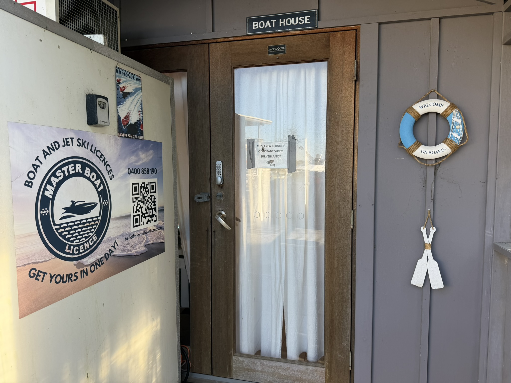 Entrance to Master Boat Licence training at Woolwich Marina